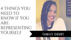 Family Court - IF you’re going to represent yourself. 4 things you need to know.