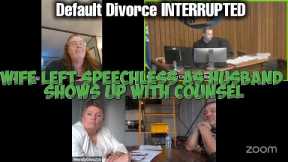 I Was Just Retained! Husband's Lawyer STORMS In to Stop Default Divorce