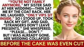 My Sister Sat Me Outside Her Wedding, Her MIL Laughed—So I Took Back My Gift and Left It in Ruins